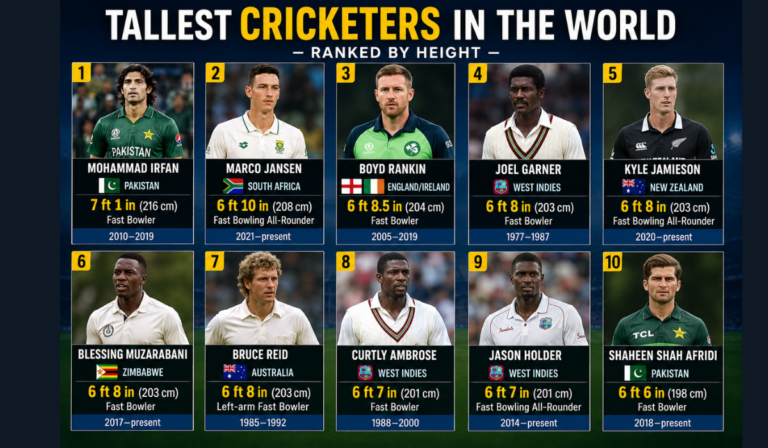 Tallest Cricketer in the World