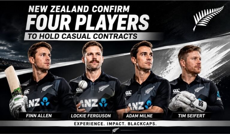 New Zealand confirm four players to hold casual contracts