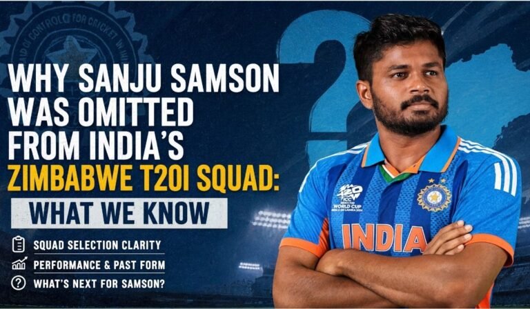 Why Sanju Samson Was Omitted from India’s Zimbabwe T20I Squad What We Know